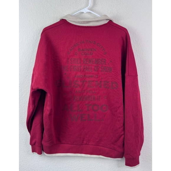 Taylor Swift RED Era Official Merch Red All Too Well Quarter-zip Women's M - Picture 5 of 6